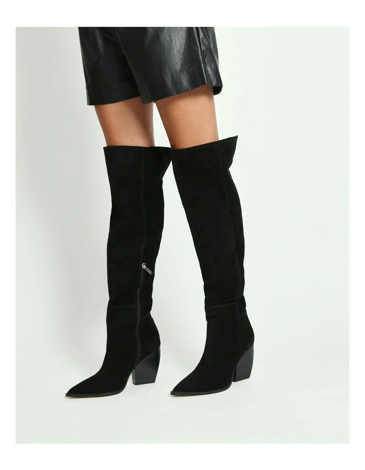 Uma Over The Knee Boots in Black image 7