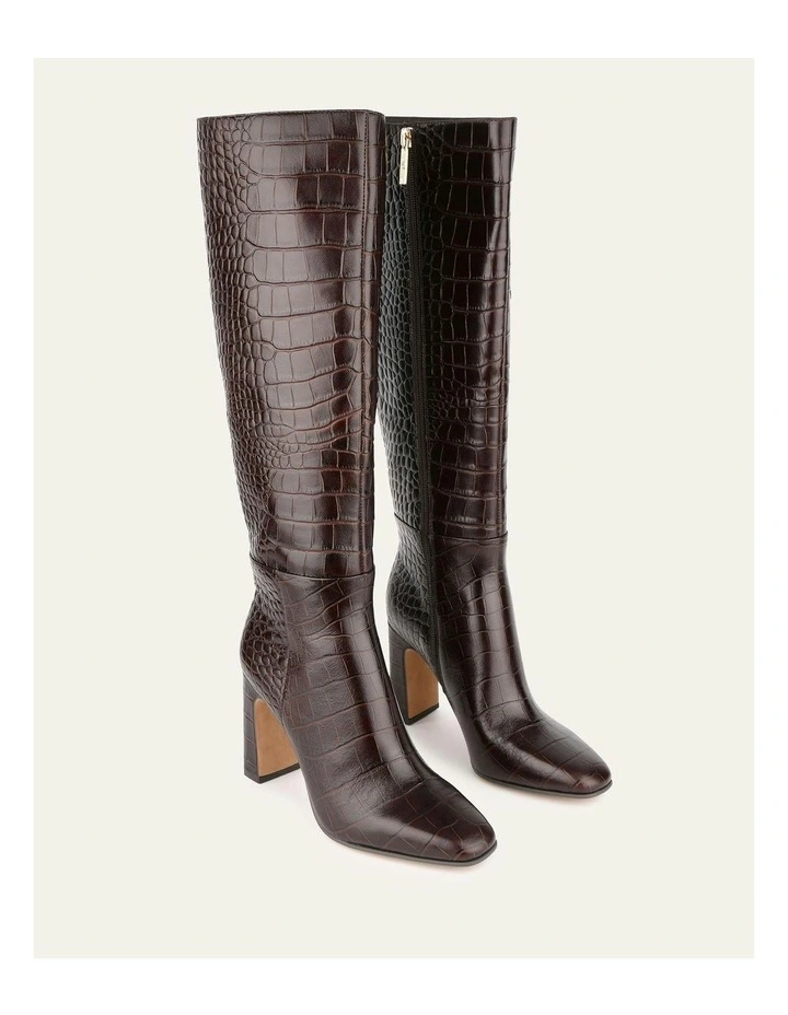 Stormi Knee Boots in Chocolate image 3