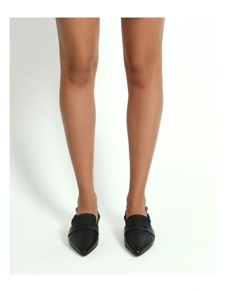 Leather Eloise Dress Flats in Black image 7