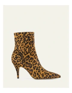 Lottie High Ankle Boots in Leopard Print