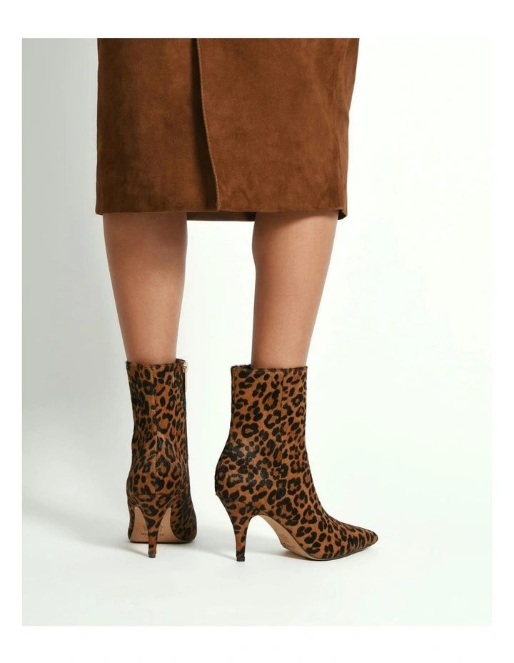 Lottie High Ankle Boots in Leopard Print image 2