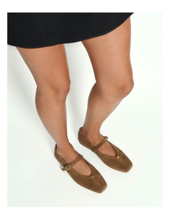 April Casual Flats in Bark image 2