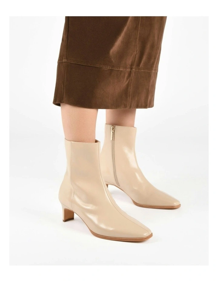 Otis Mid Ankle Boots in Sand Leather image 2