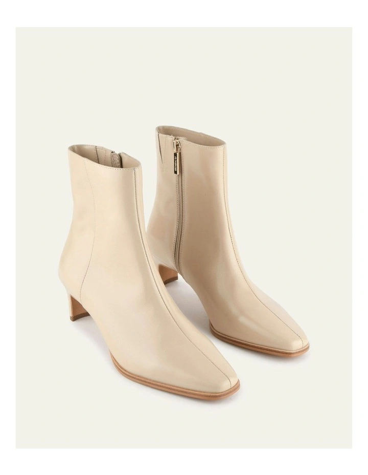 Otis Mid Ankle Boots in Sand Leather image 3