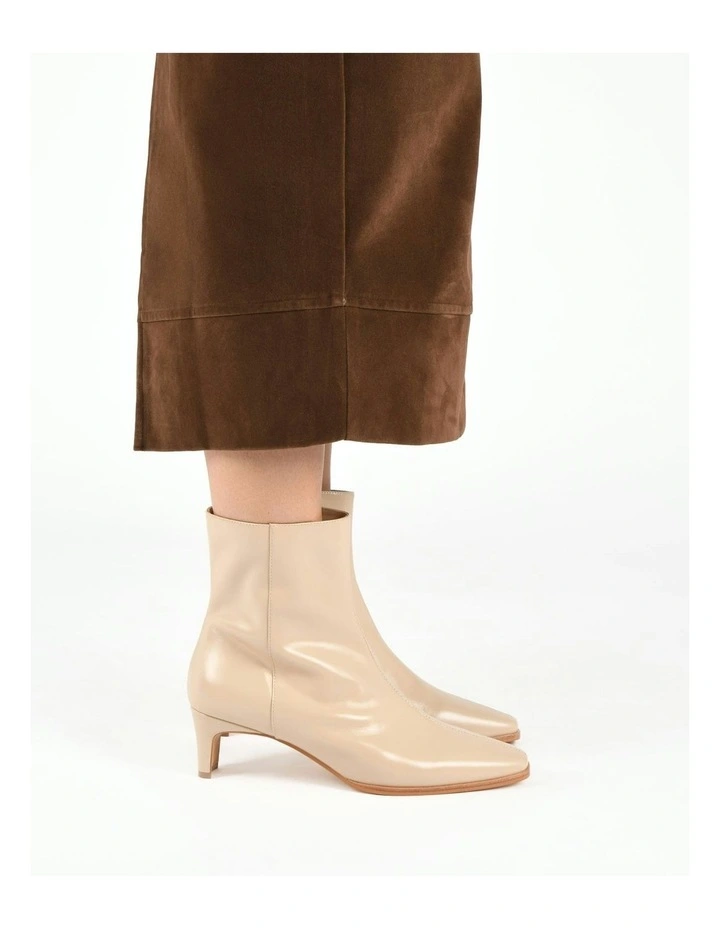 Otis Mid Ankle Boots in Sand Leather image 7