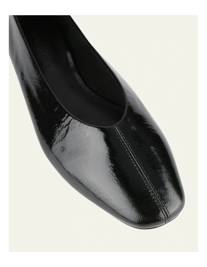 Posie Casual Flats in Black Crinkle Patent image 4