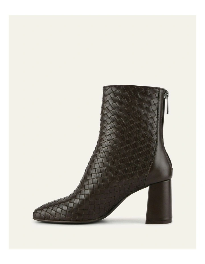 Nola Mid Cacao Leather Ankle Boots in Brown image 6