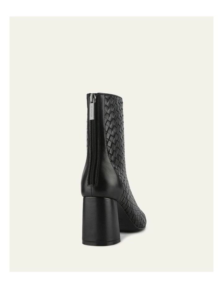 Nola Leather Mid Ankle Boots in Black image 5