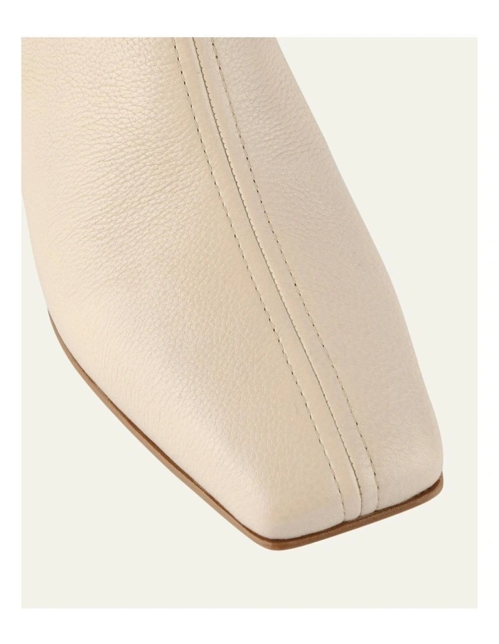 Nori Leather Mid Ankle Boots in Sand image 4