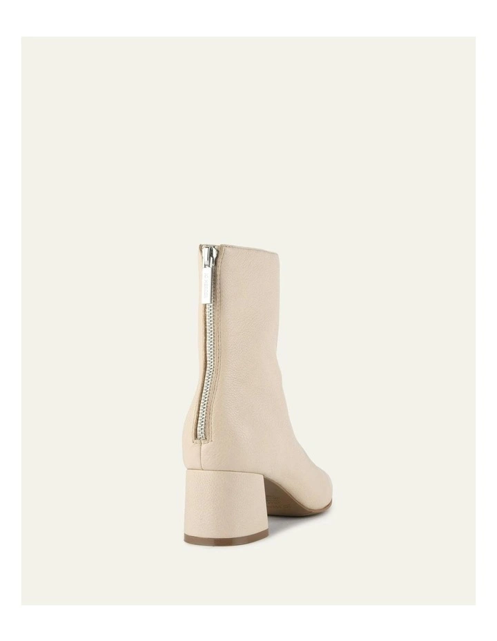 Nori Leather Mid Ankle Boots in Sand image 5