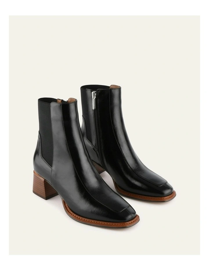 Darla Mid Ankle Boots in Black image 3
