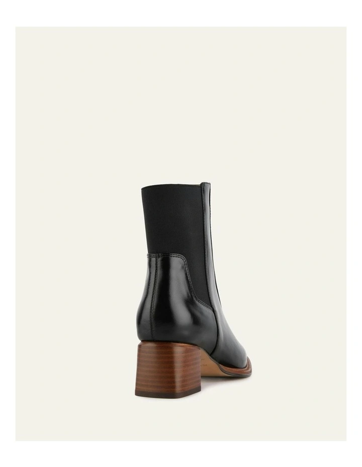 Darla Mid Ankle Boots in Black image 5