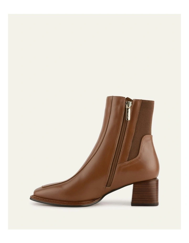 Darla Mid Ankle Boots Dark in Tan image 6