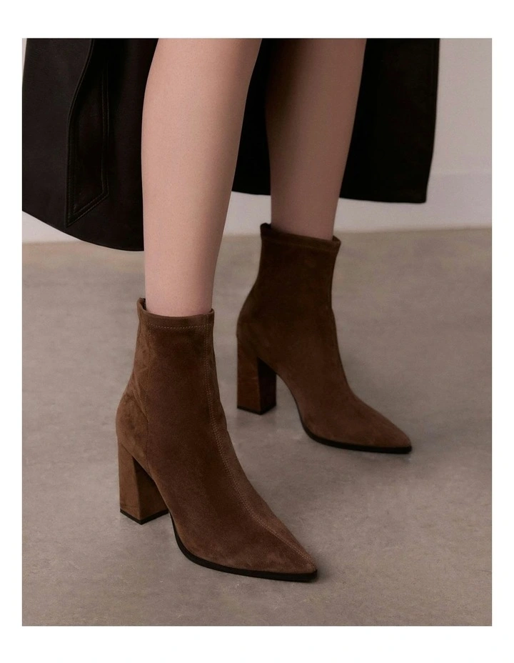 Teo High Ankle Boots in Bark image 2