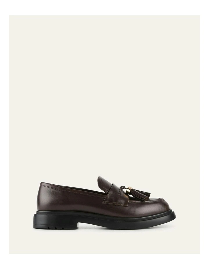 Julius Cacao Leather Loafers in Brown image 1