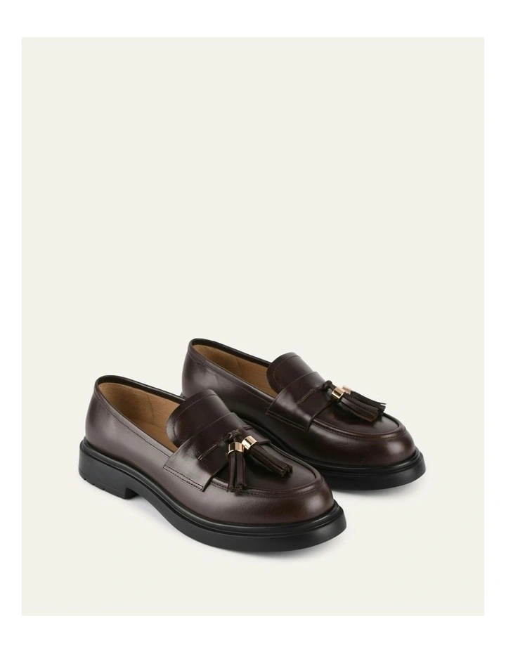 Julius Cacao Leather Loafers in Brown image 2