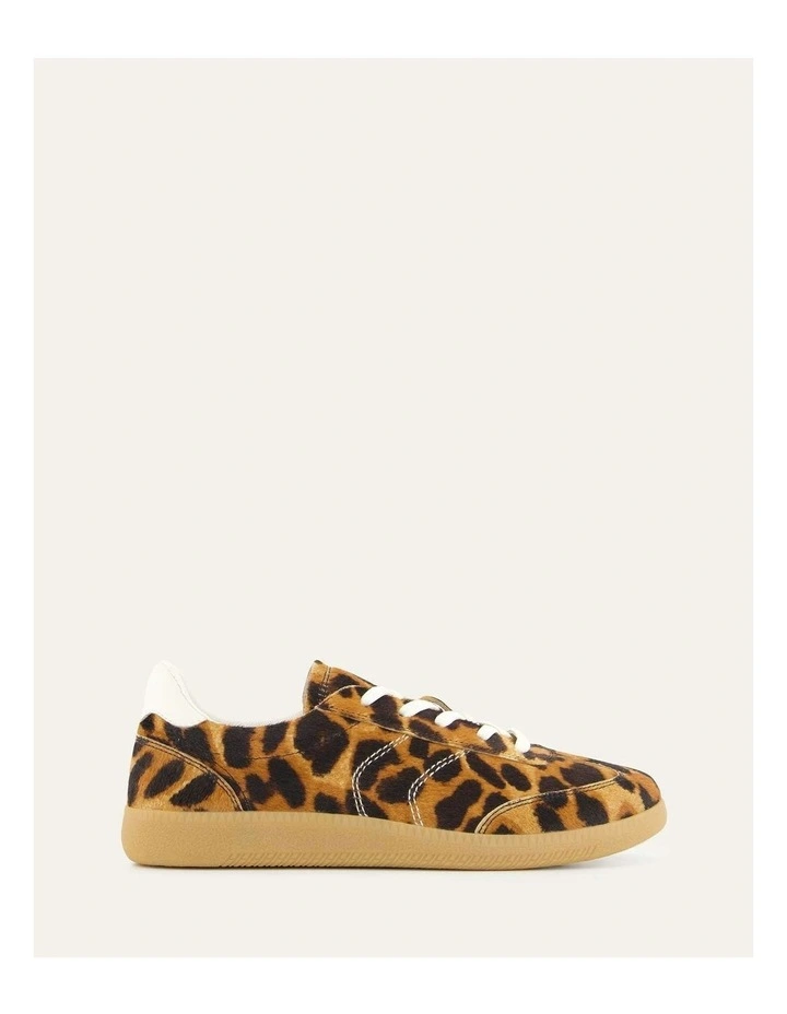Lilo Leopard Leather Sneakers in Orange image 1
