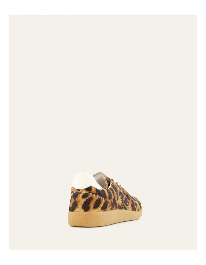 Lilo Leopard Leather Sneakers in Orange image 5