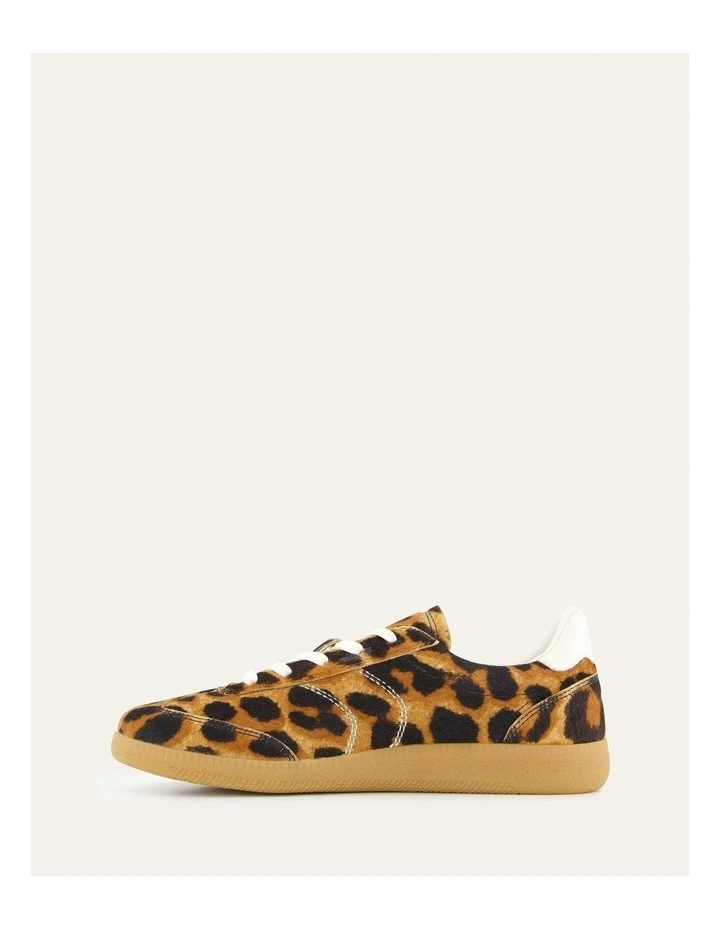 Lilo Leopard Leather Sneakers in Orange image 6