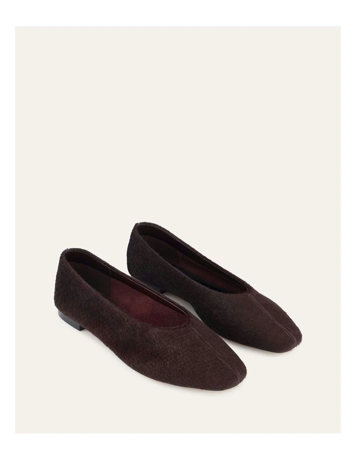 Posie Merlot Leather Ballet Flat in Black image 3