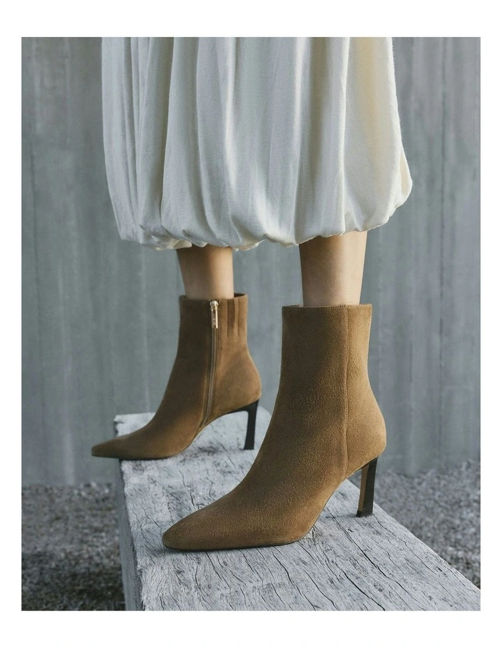 Nessie Mid Ankle Boots in Biscuit image 7