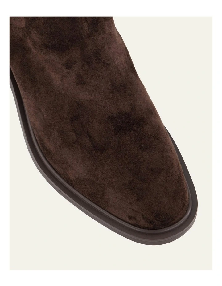 Mason Flat Ankle Boots in Bitter Choc image 4
