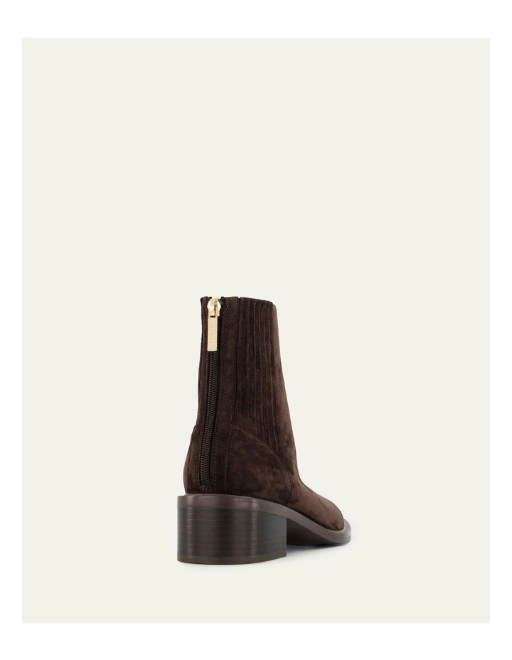 Mason Flat Ankle Boots in Bitter Choc image 5