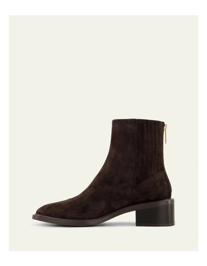 Mason Flat Ankle Boots in Bitter Choc image 6