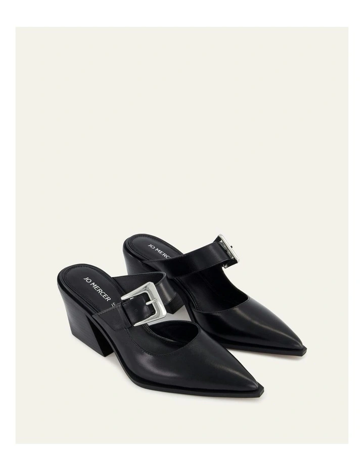 Flossy Mid Heels in Black image 3