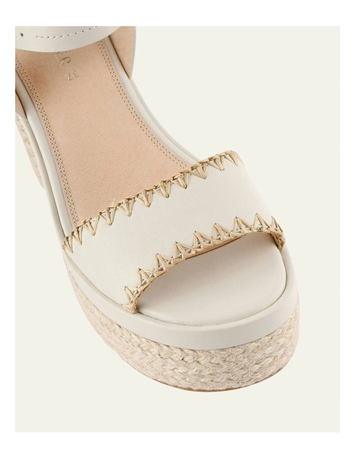 Fisher High Heel Platform Sandals in Off White image 4