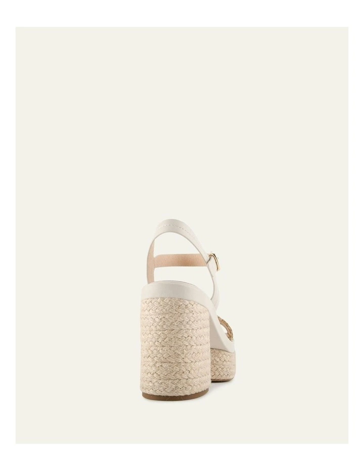 Fisher High Heel Platform Sandals in Off White image 5