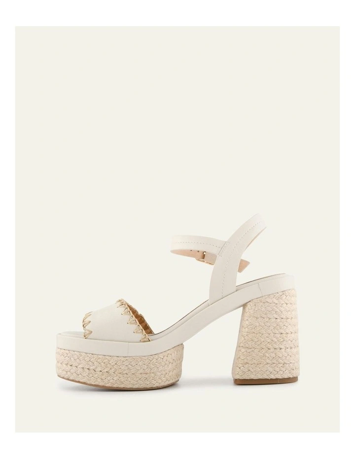 Fisher High Heel Platform Sandals in Off White image 6