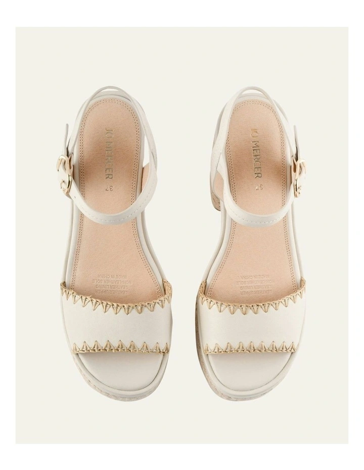 Fisher High Heel Platform Sandals in Off White image 7