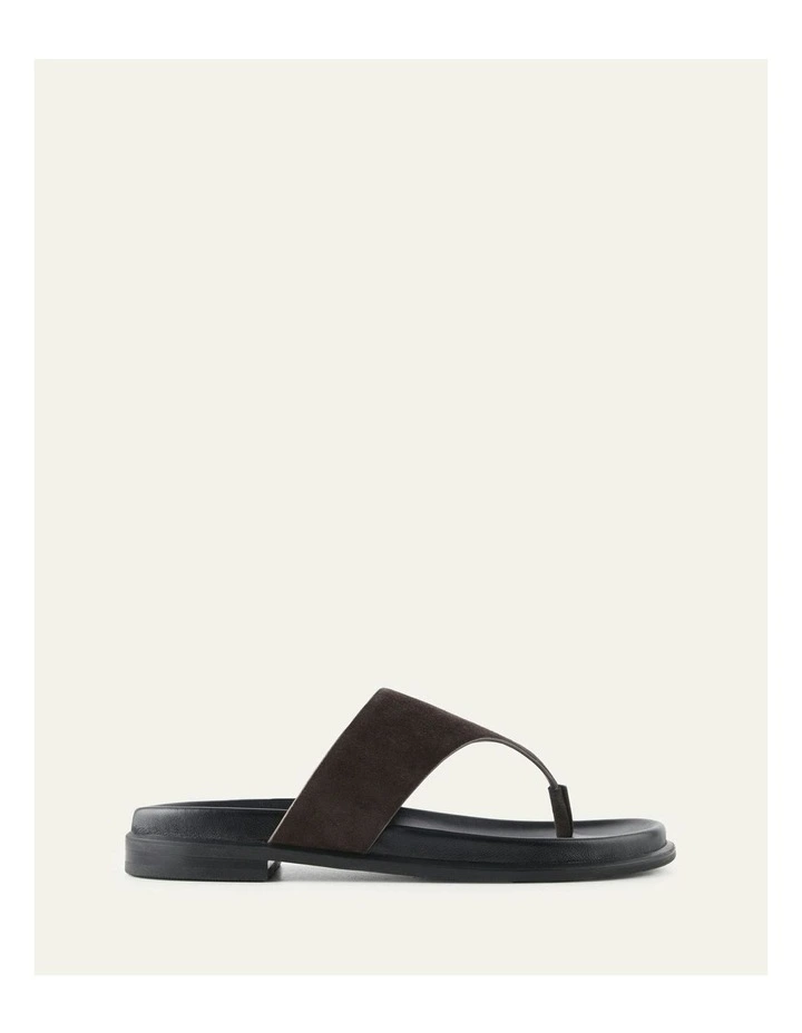 Toby Flat Sandals in Bitter Choc image 1
