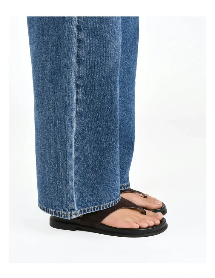 Toby Flat Sandals in Bitter Choc image 2