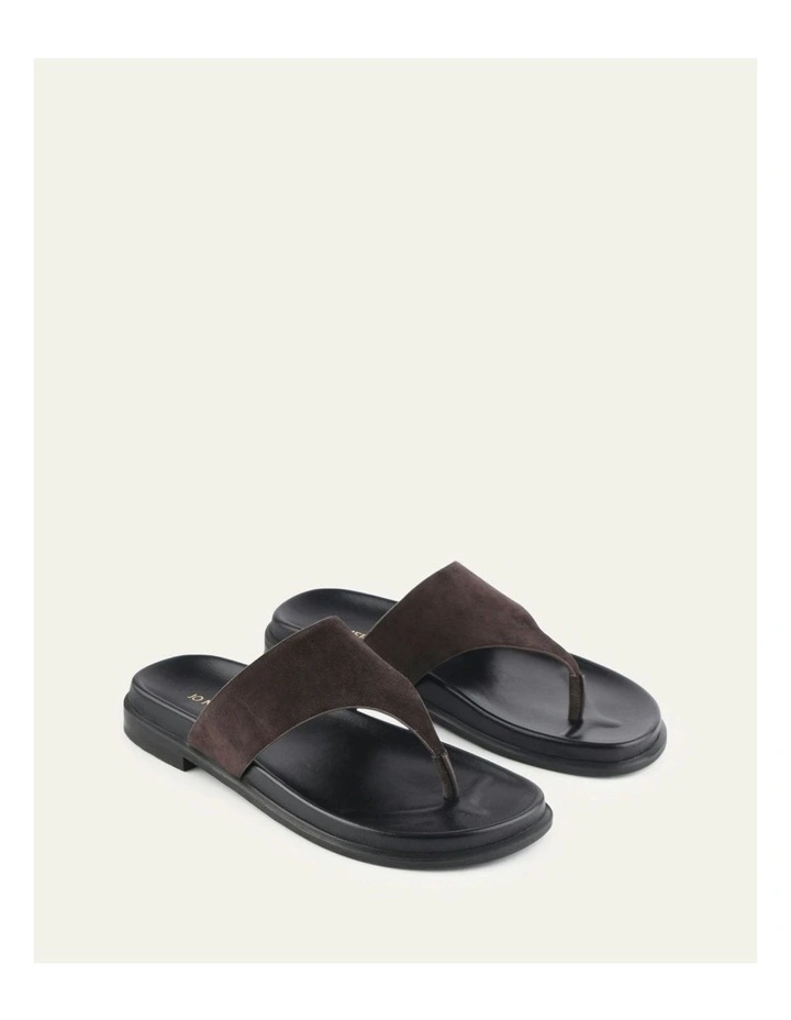 Toby Flat Sandals in Bitter Choc image 3