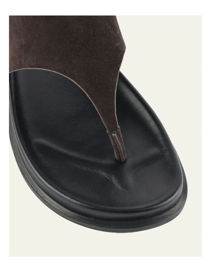 Toby Flat Sandals in Bitter Choc image 4