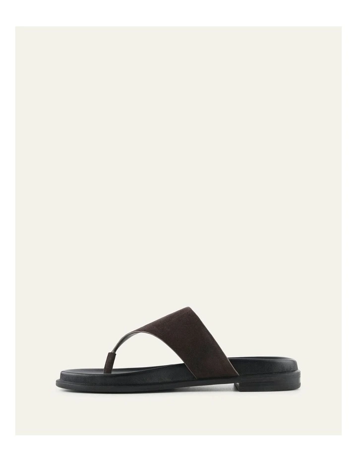 Toby Flat Sandals in Bitter Choc image 6