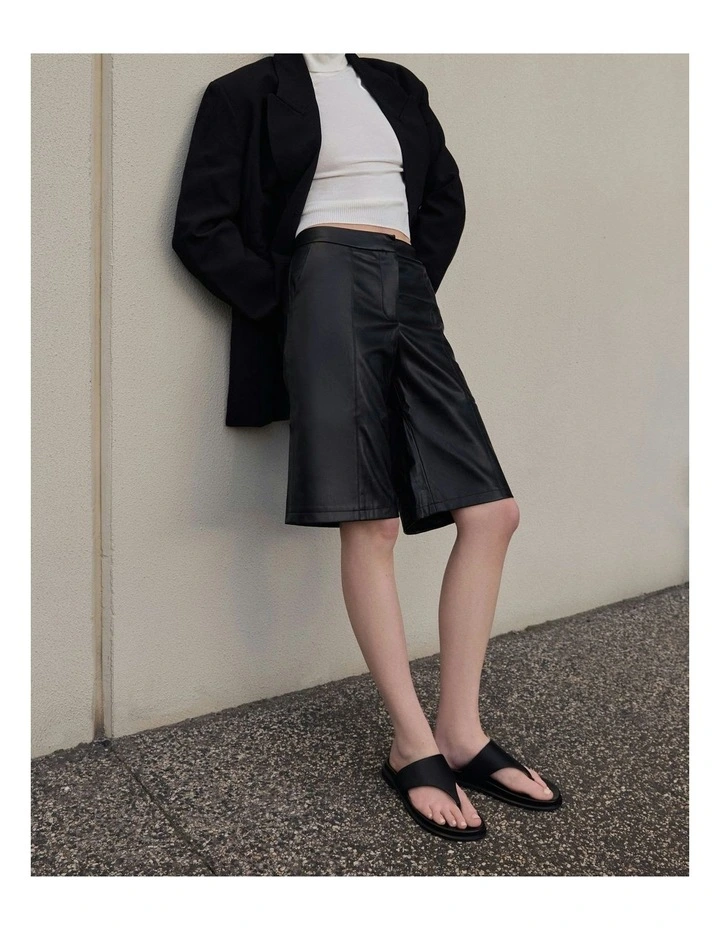 Toby Flat Sandals in Black image 2