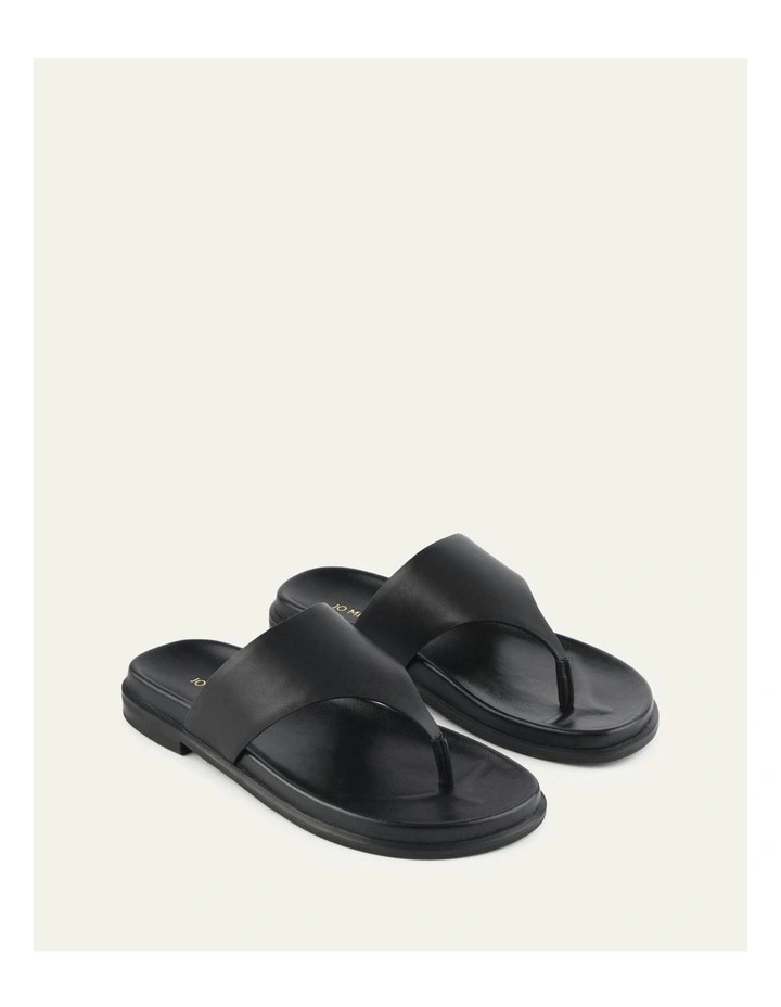 Toby Flat Sandals in Black image 3