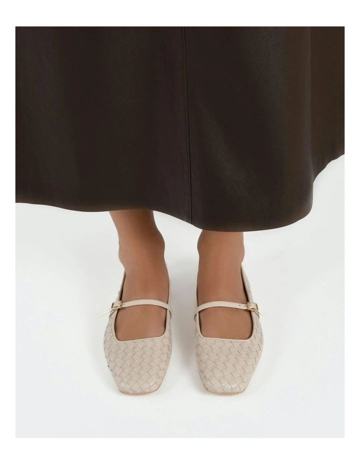 Sailor Ballet Flats in Off White image 2