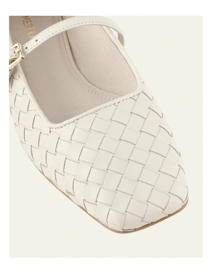 Sailor Ballet Flats in Off White image 4