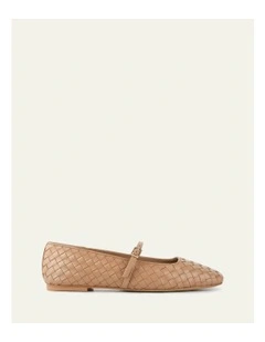 Sailor Ballet Flats in Tan