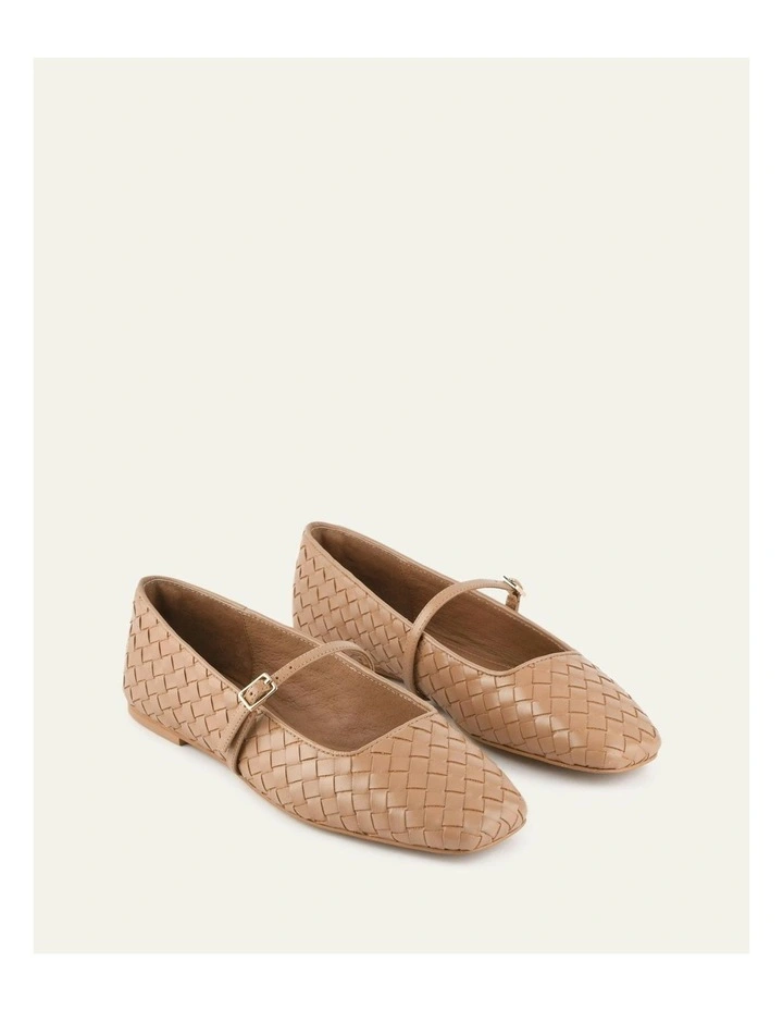 Sailor Ballet Flats in Tan image 3