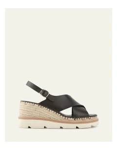 Kimberley Mid Wedge Sandals in Bitter Choc