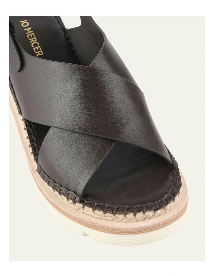 Kimberley Mid Wedge Sandals in Bitter Choc image 4