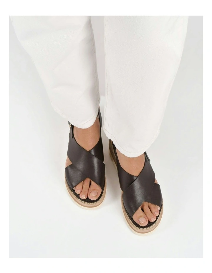 Kimberley Mid Wedge Sandals in Bitter Choc image 7