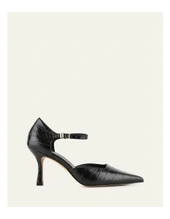 Axel High Heels in Black Croc