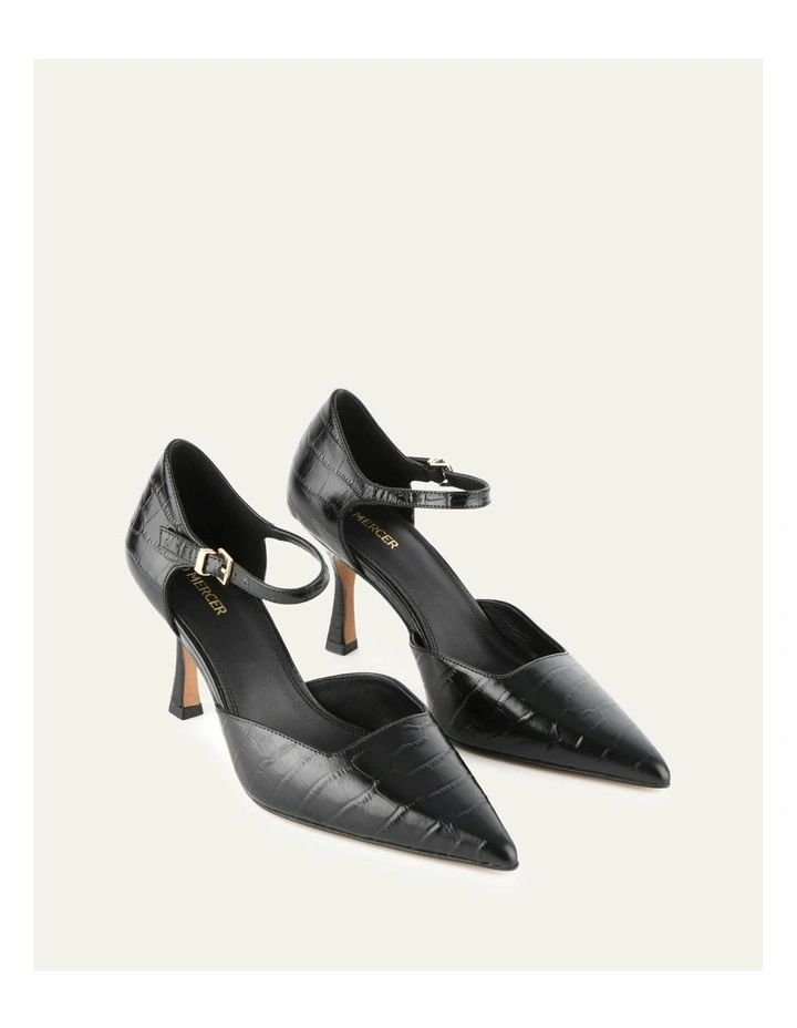 Axel High Heels in Black Croc image 3