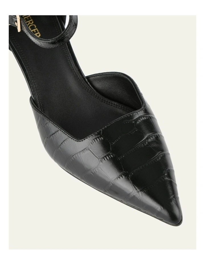Axel High Heels in Black Croc image 4